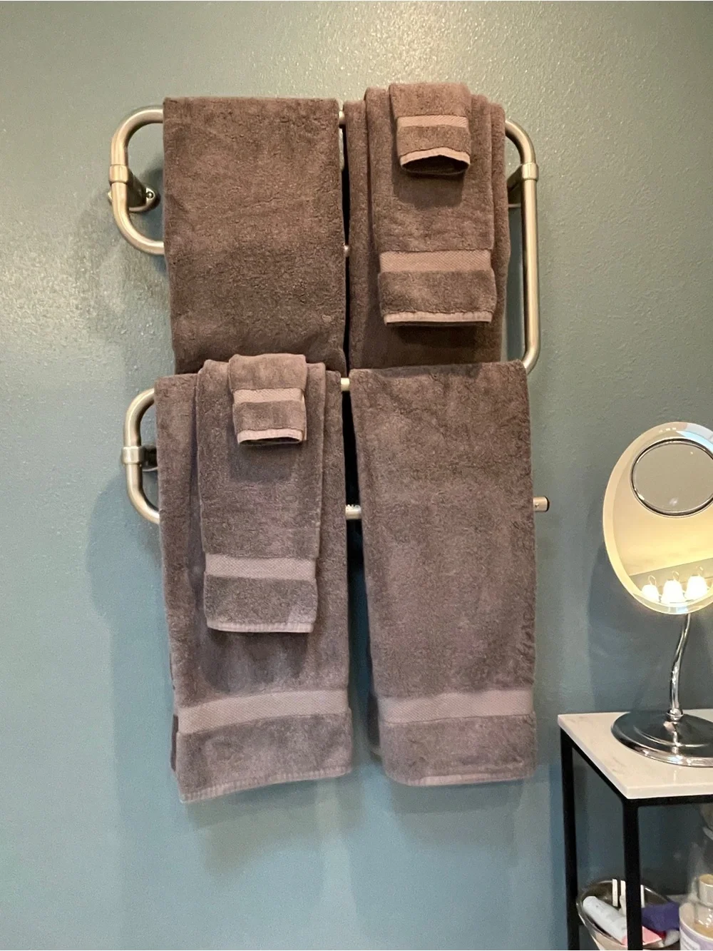 Magnolia Organic 100% Cotton Dark Gray Bath Towels 10 piece set